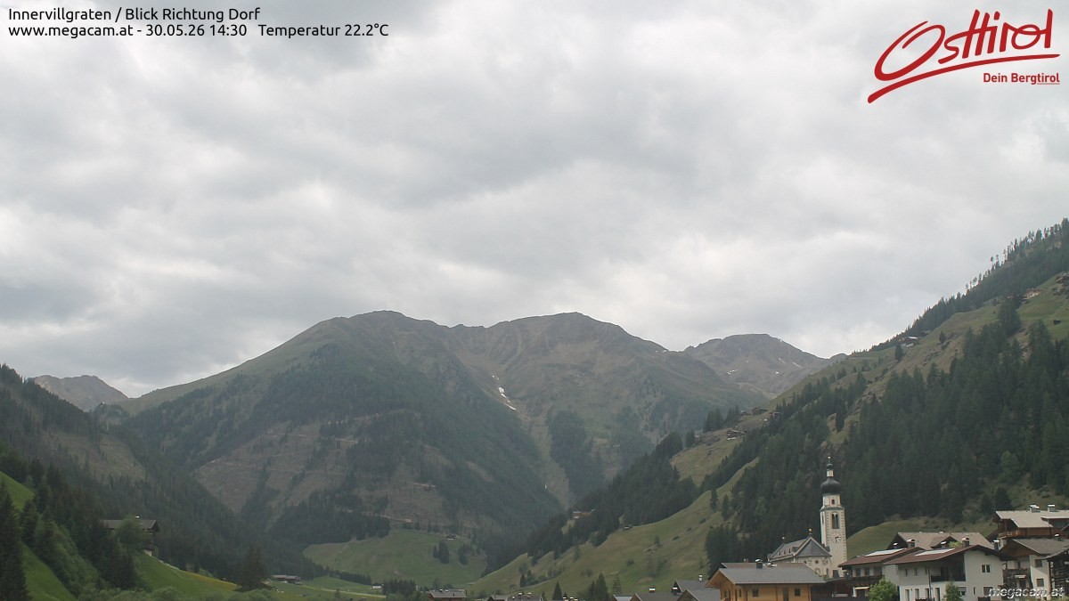 Archiv Foto Webcam Blick Richtung Innervillgraten