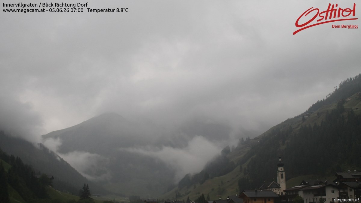 Archiv Foto Webcam Blick Richtung Innervillgraten