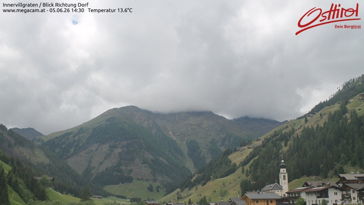 Archiv Foto Webcam Blick Richtung Innervillgraten