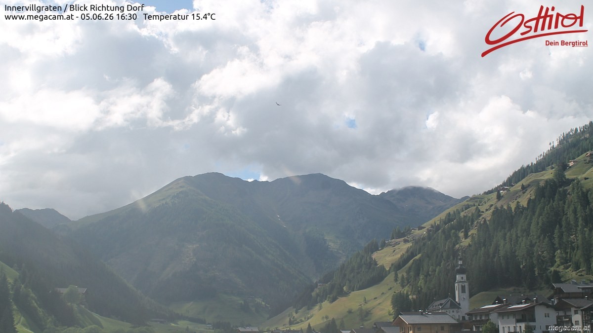 Archiv Foto Webcam Blick Richtung Innervillgraten