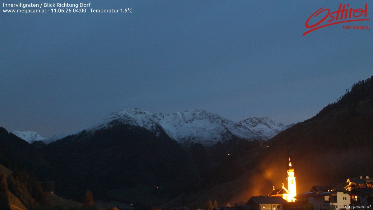 Archiv Foto Webcam Blick Richtung Innervillgraten