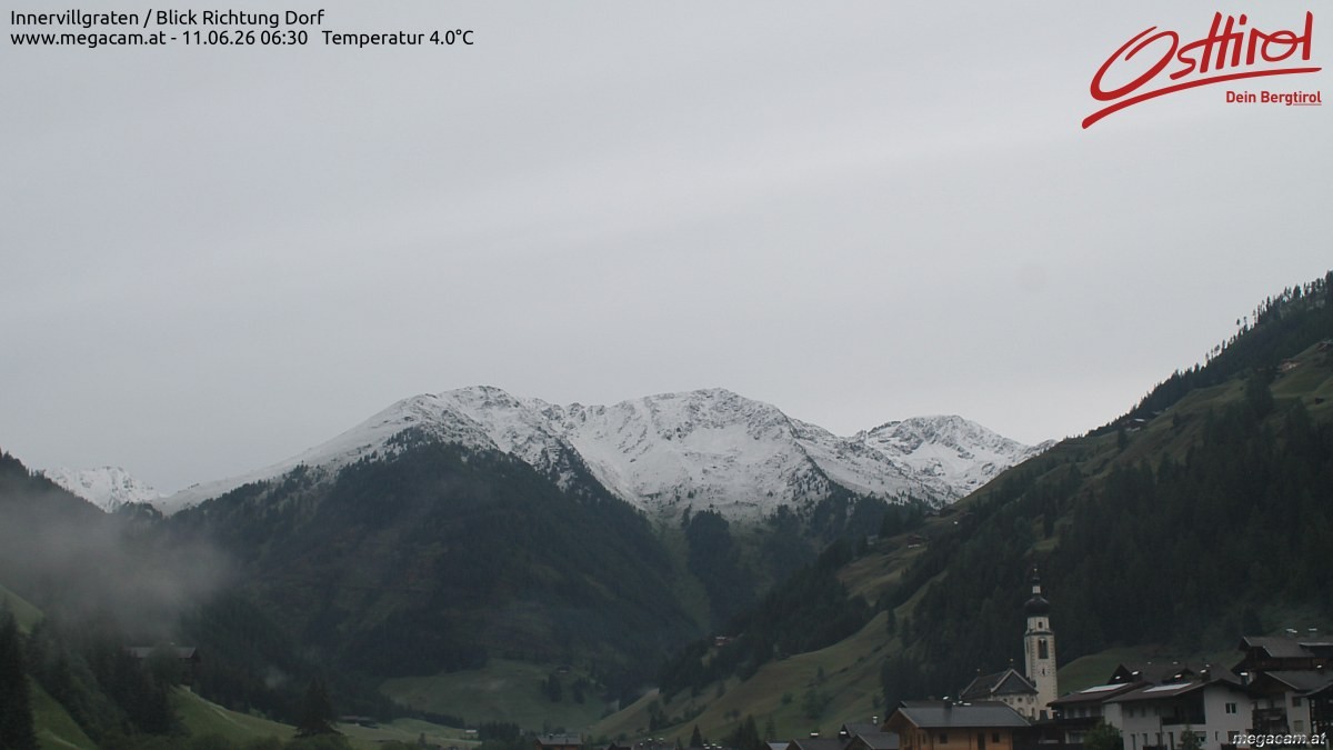 Archiv Foto Webcam Blick Richtung Innervillgraten