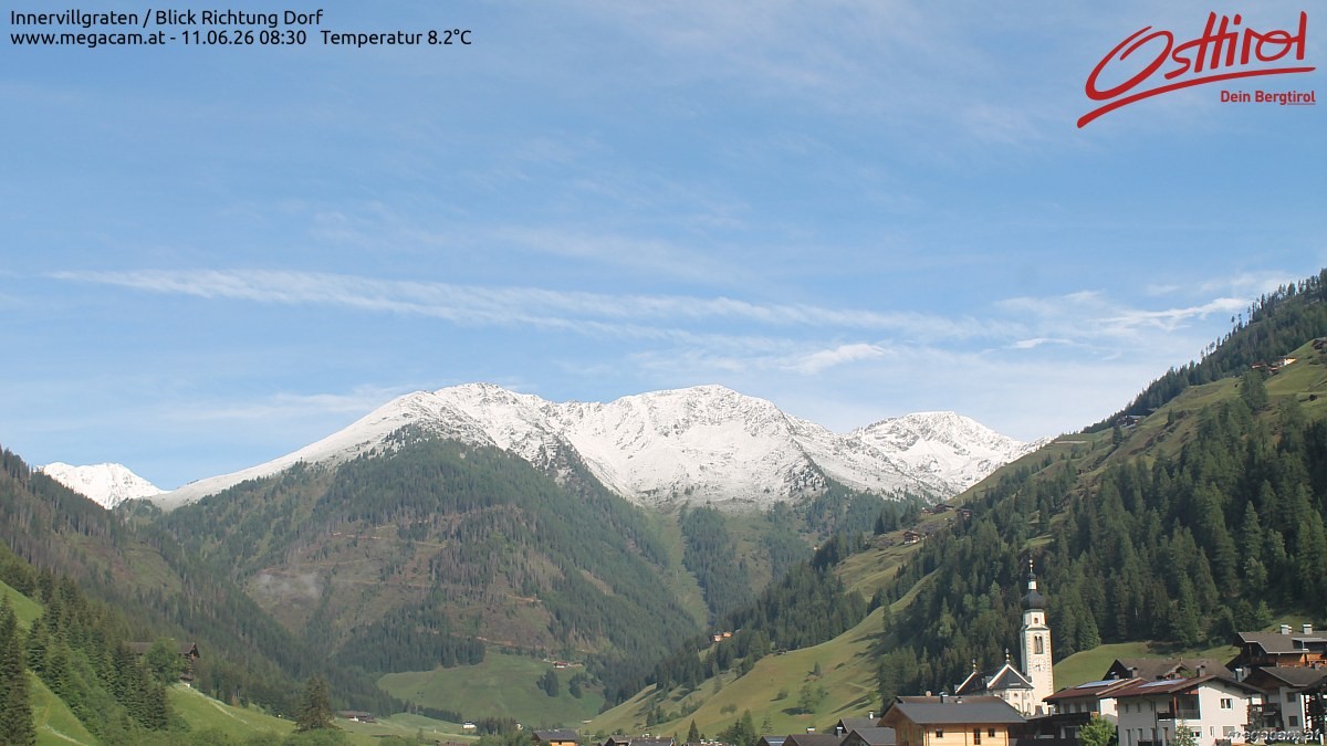 Archiv Foto Webcam Blick Richtung Innervillgraten