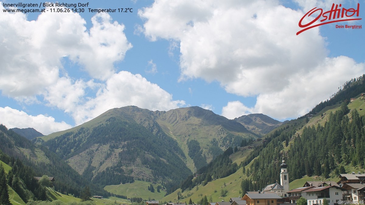 Archiv Foto Webcam Blick Richtung Innervillgraten