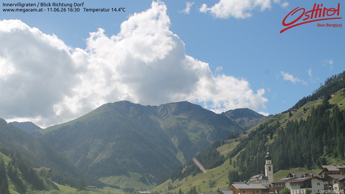 Archiv Foto Webcam Blick Richtung Innervillgraten