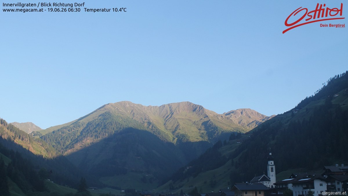 Archiv Foto Webcam Blick Richtung Innervillgraten