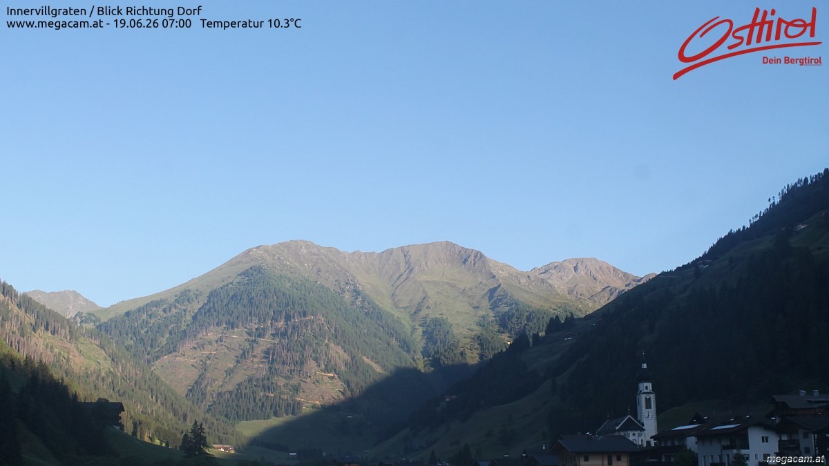 Archiv Foto Webcam Blick Richtung Innervillgraten