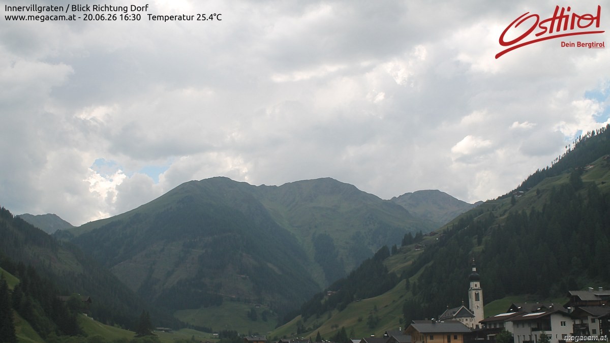 Archiv Foto Webcam Blick Richtung Innervillgraten