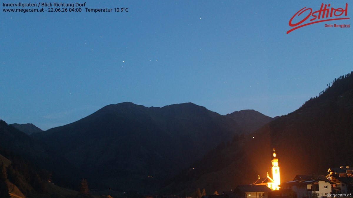 Archiv Foto Webcam Blick Richtung Innervillgraten