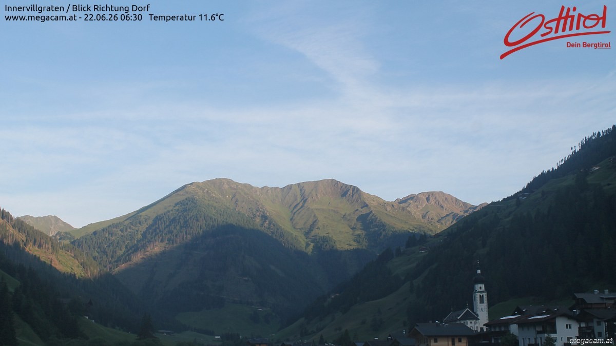 Archiv Foto Webcam Blick Richtung Innervillgraten