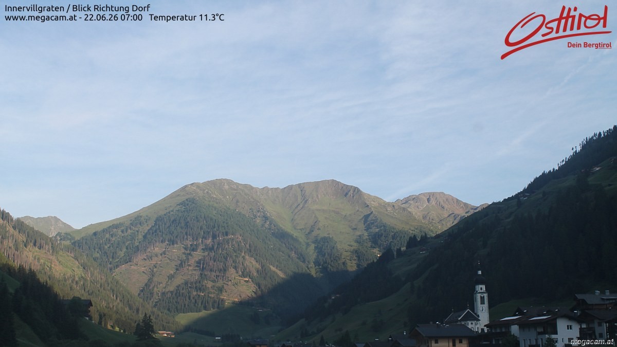 Archiv Foto Webcam Blick Richtung Innervillgraten