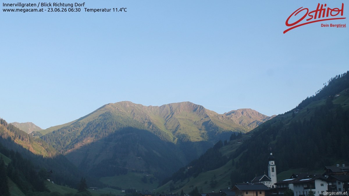 Archiv Foto Webcam Blick Richtung Innervillgraten