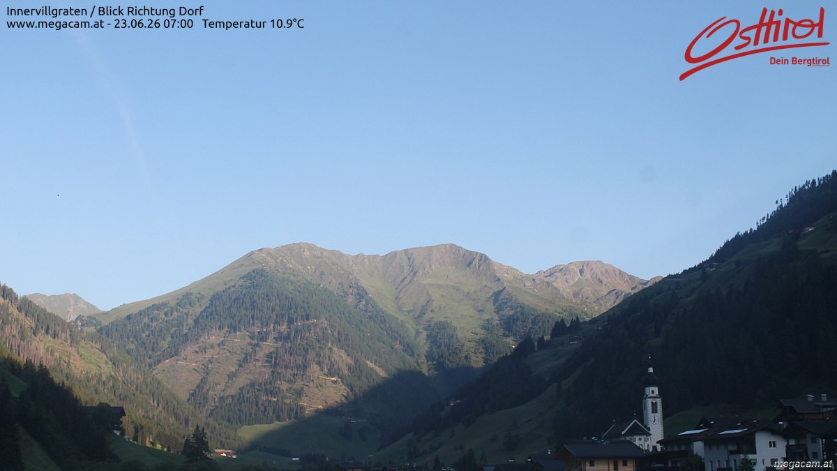 Archiv Foto Webcam Blick Richtung Innervillgraten