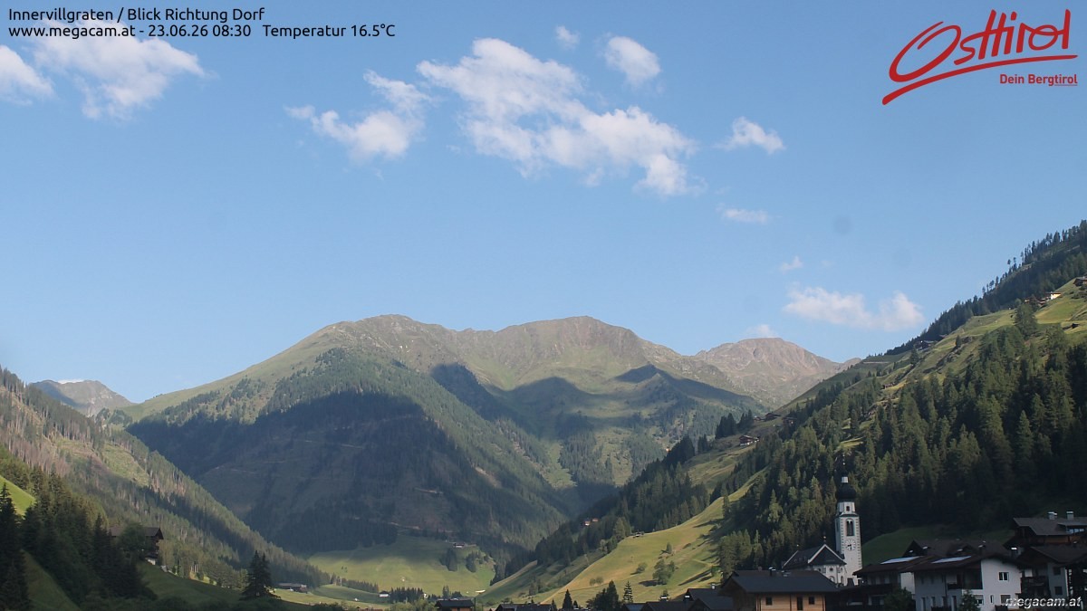 Archiv Foto Webcam Blick Richtung Innervillgraten