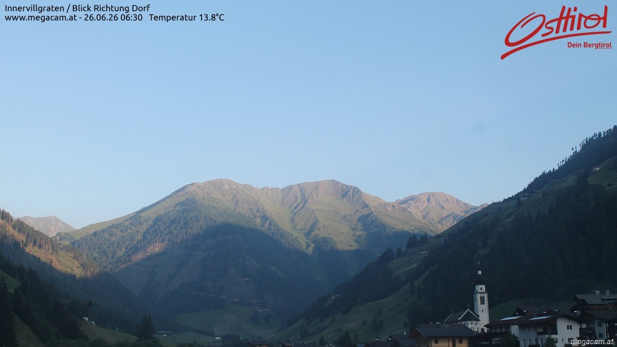 Archiv Foto Webcam Blick Richtung Innervillgraten