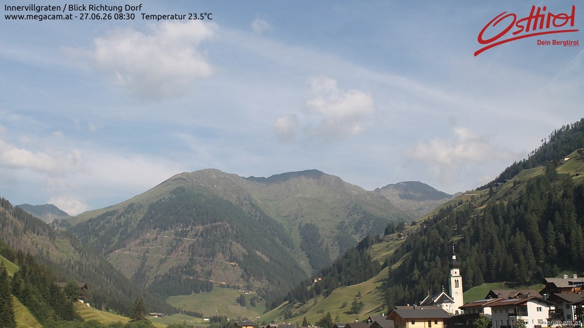 Archiv Foto Webcam Blick Richtung Innervillgraten