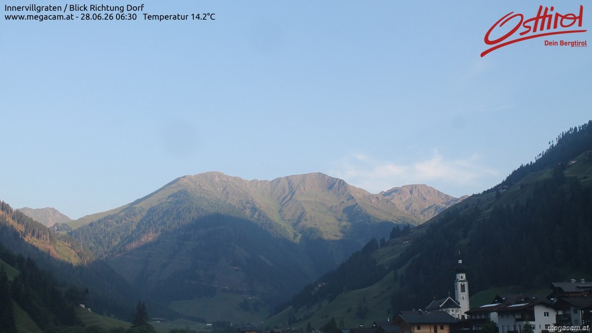 Archiv Foto Webcam Blick Richtung Innervillgraten