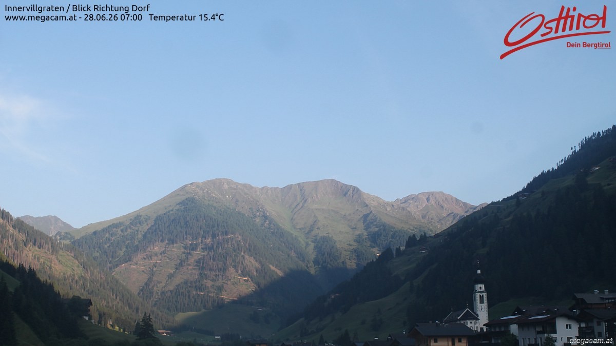 Archiv Foto Webcam Blick Richtung Innervillgraten