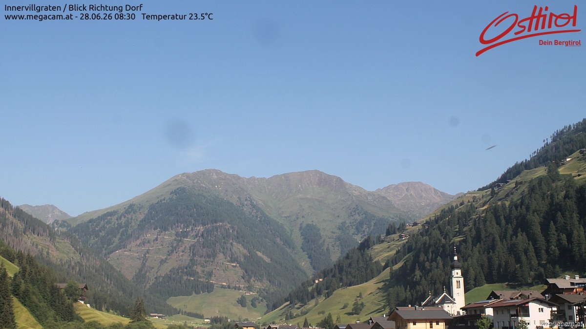 Archiv Foto Webcam Blick Richtung Innervillgraten