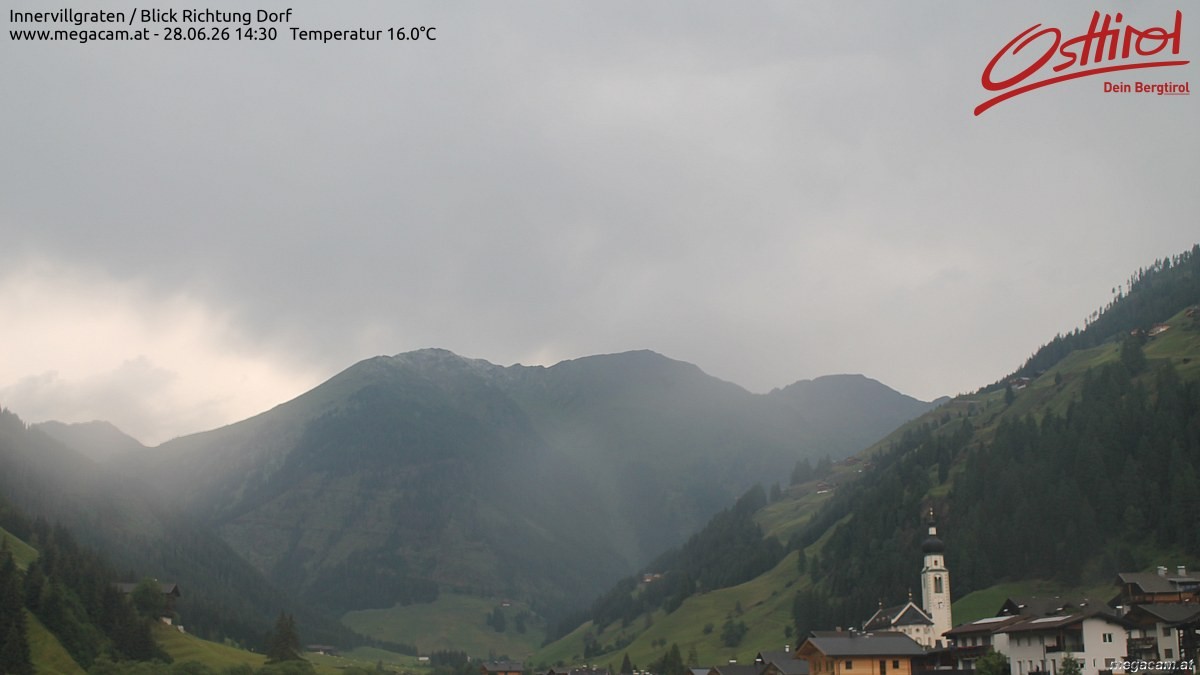Archiv Foto Webcam Blick Richtung Innervillgraten