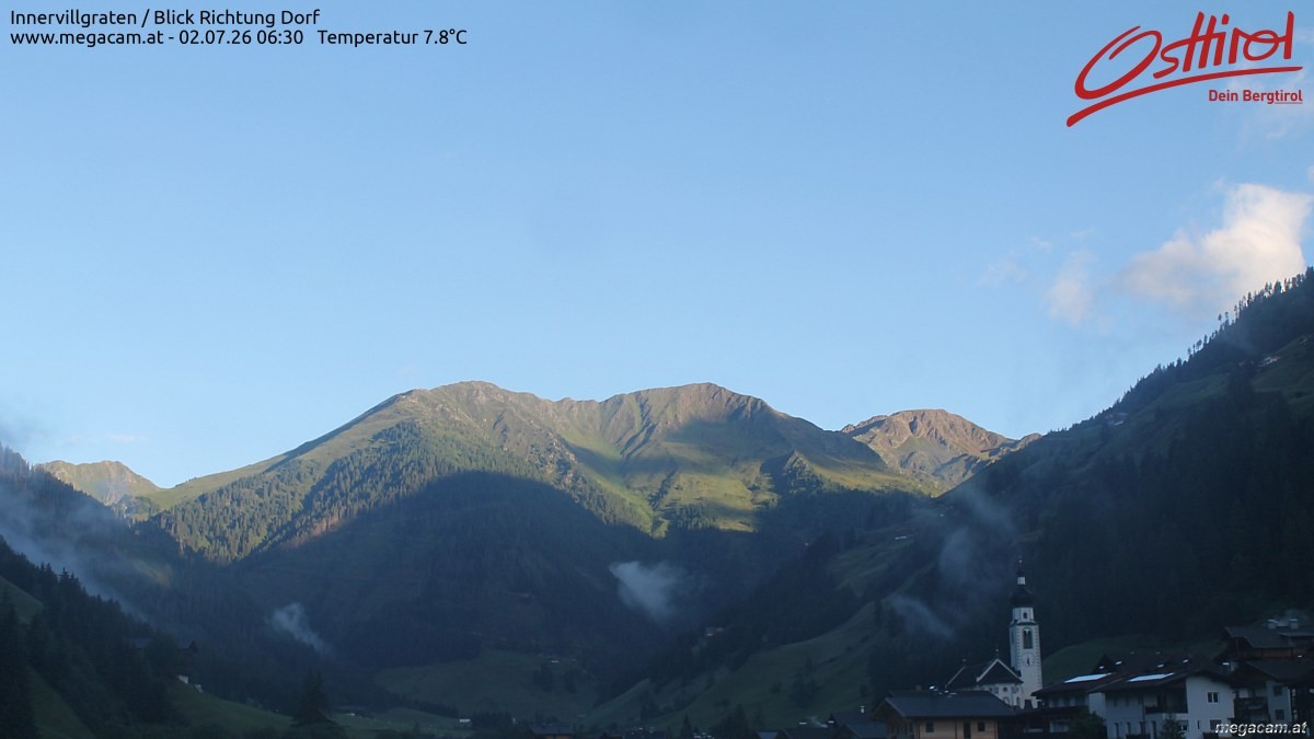 Archiv Foto Webcam Blick Richtung Innervillgraten