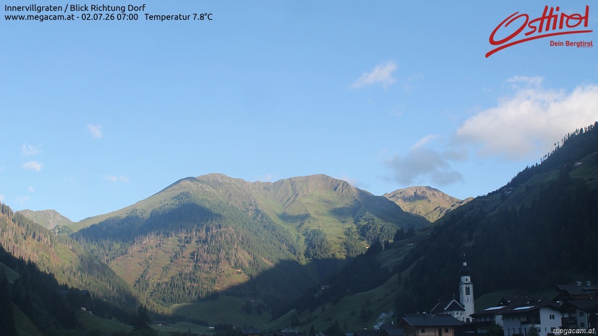 Archiv Foto Webcam Blick Richtung Innervillgraten