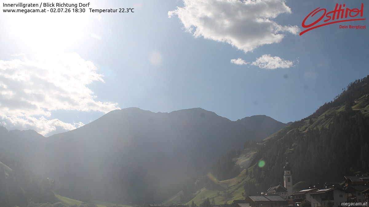 Archiv Foto Webcam Blick Richtung Innervillgraten