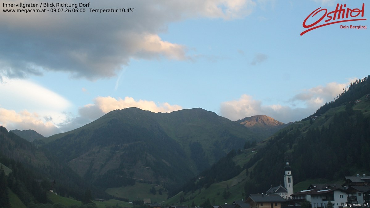 Archiv Foto Webcam Blick Richtung Innervillgraten