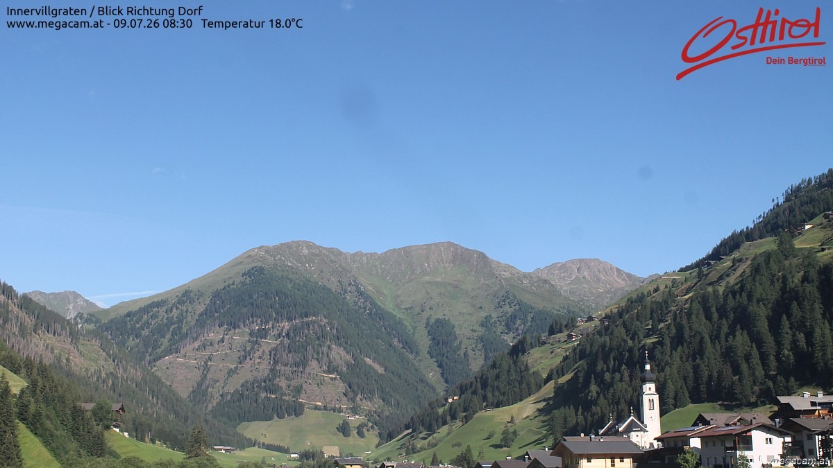 Archiv Foto Webcam Blick Richtung Innervillgraten
