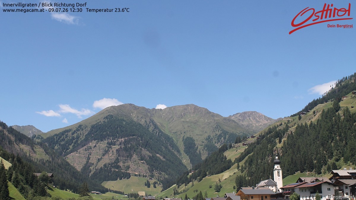 Archiv Foto Webcam Blick Richtung Innervillgraten