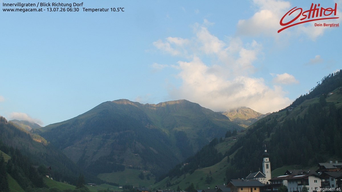 Archiv Foto Webcam Blick Richtung Innervillgraten
