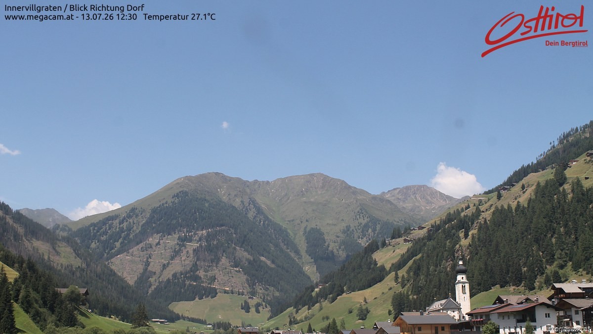 Archiv Foto Webcam Blick Richtung Innervillgraten