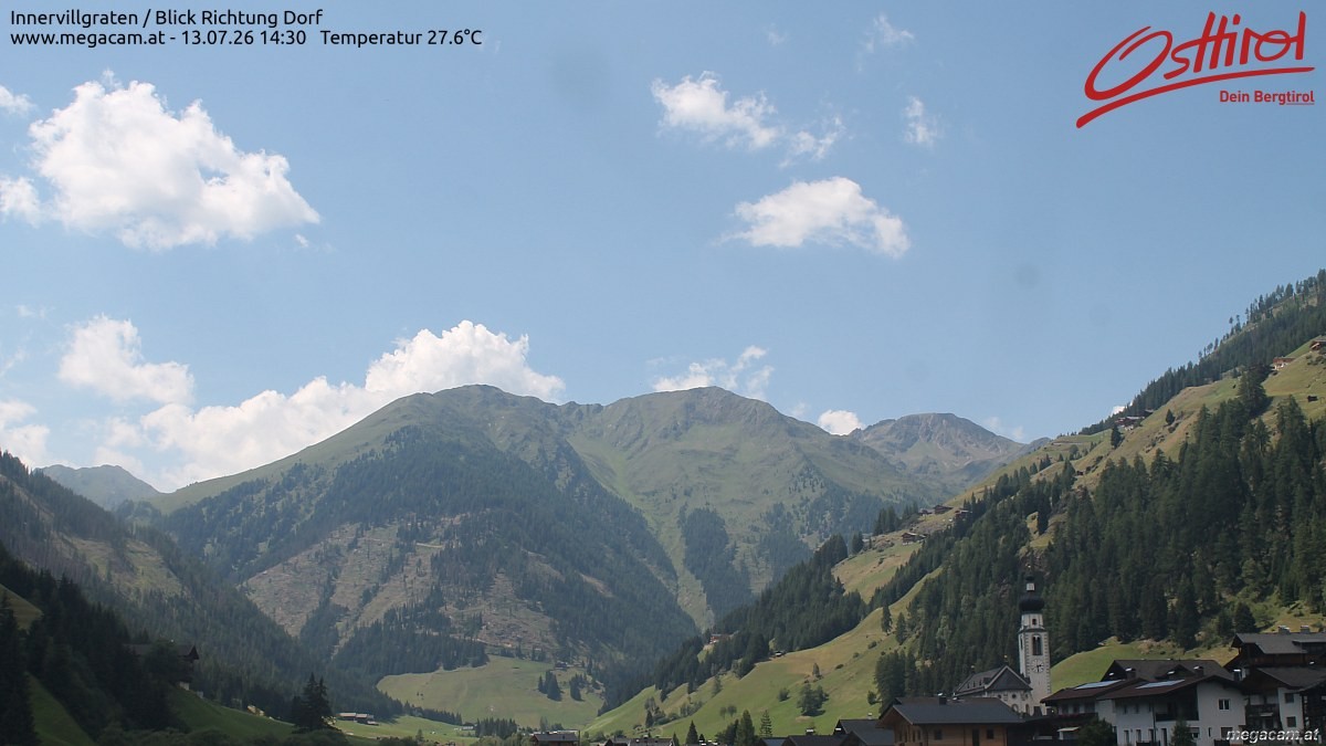 Archiv Foto Webcam Blick Richtung Innervillgraten