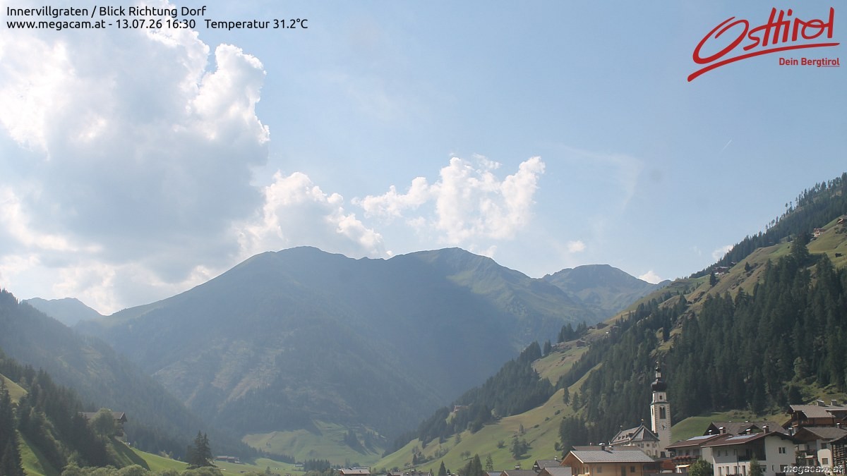 Archiv Foto Webcam Blick Richtung Innervillgraten