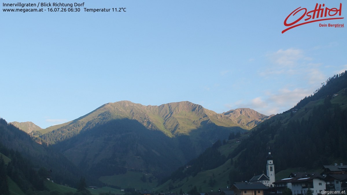 Archiv Foto Webcam Blick Richtung Innervillgraten