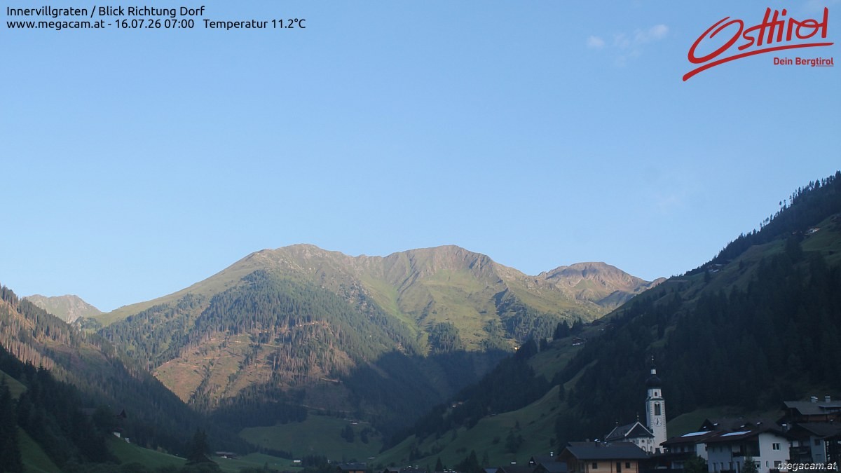 Archiv Foto Webcam Blick Richtung Innervillgraten