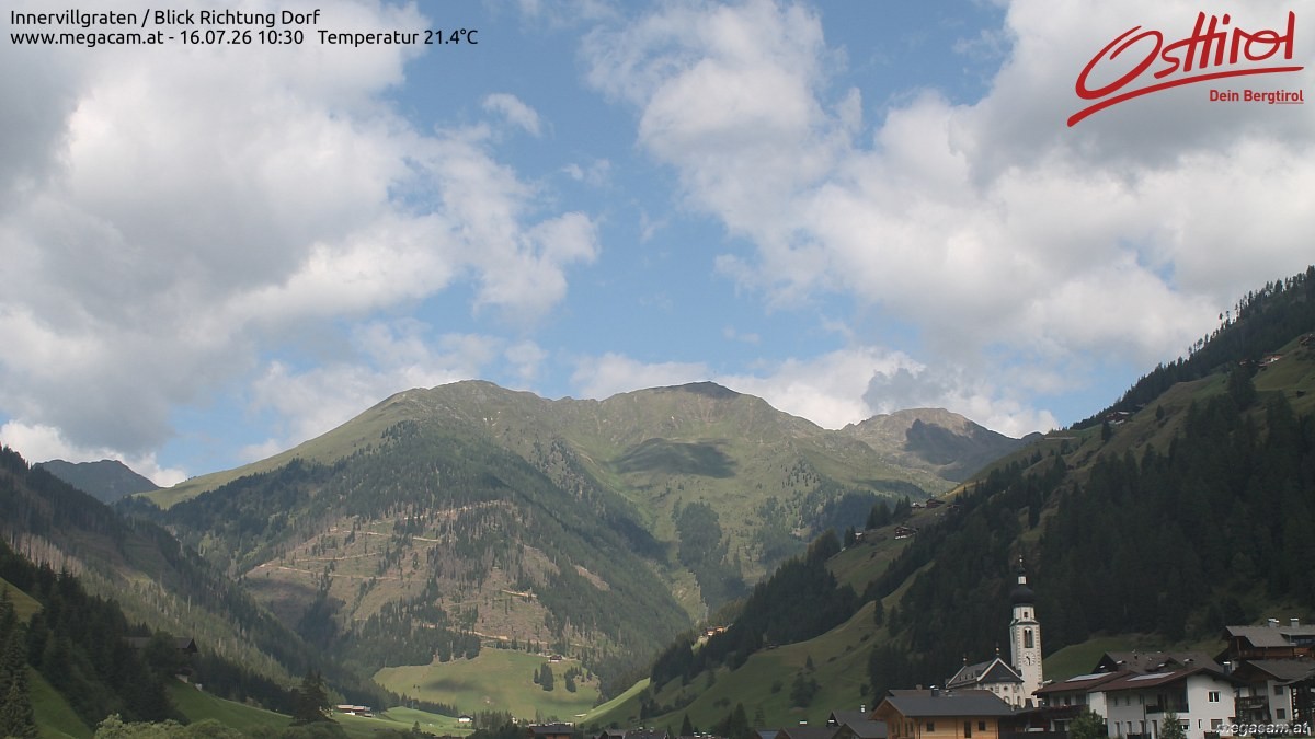 Archiv Foto Webcam Blick Richtung Innervillgraten