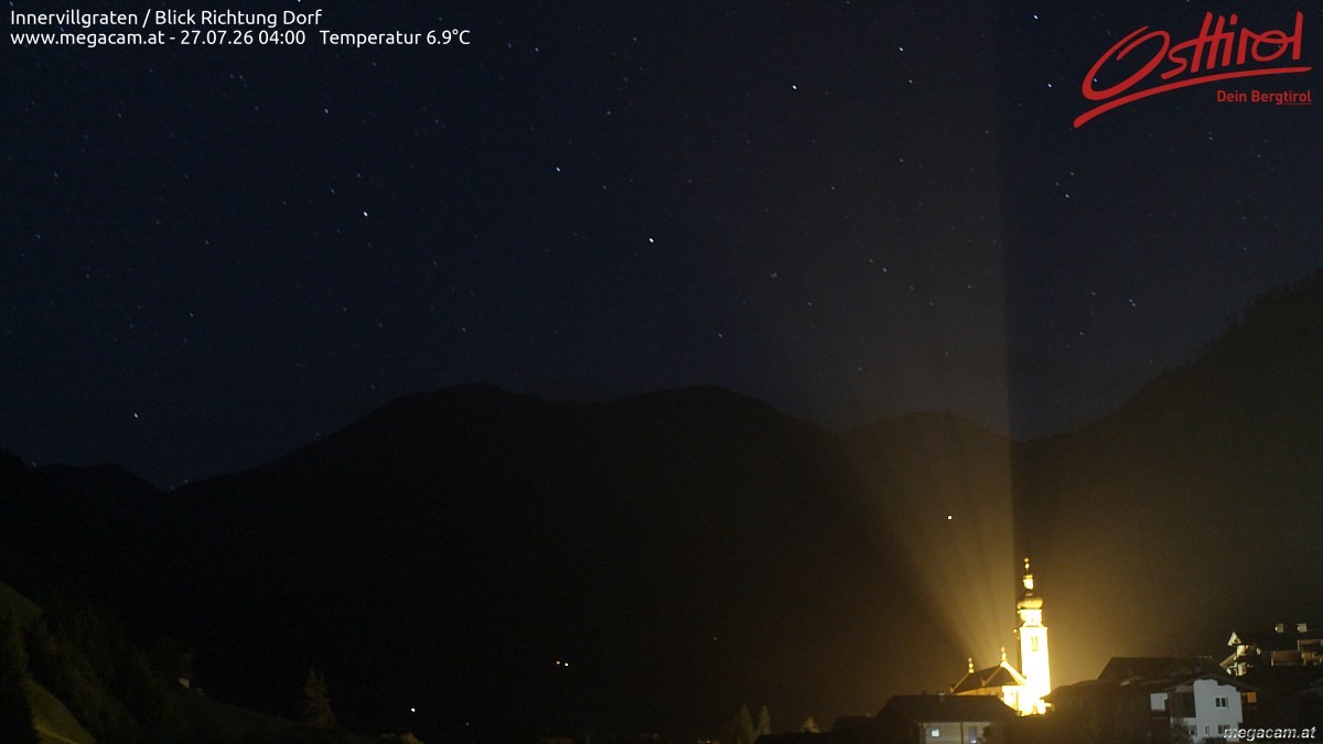 Archiv Foto Webcam Blick Richtung Innervillgraten