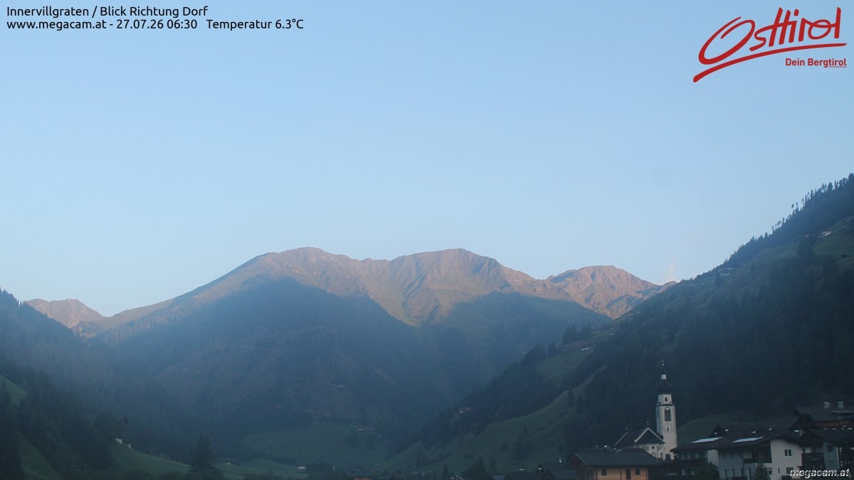 Archiv Foto Webcam Blick Richtung Innervillgraten