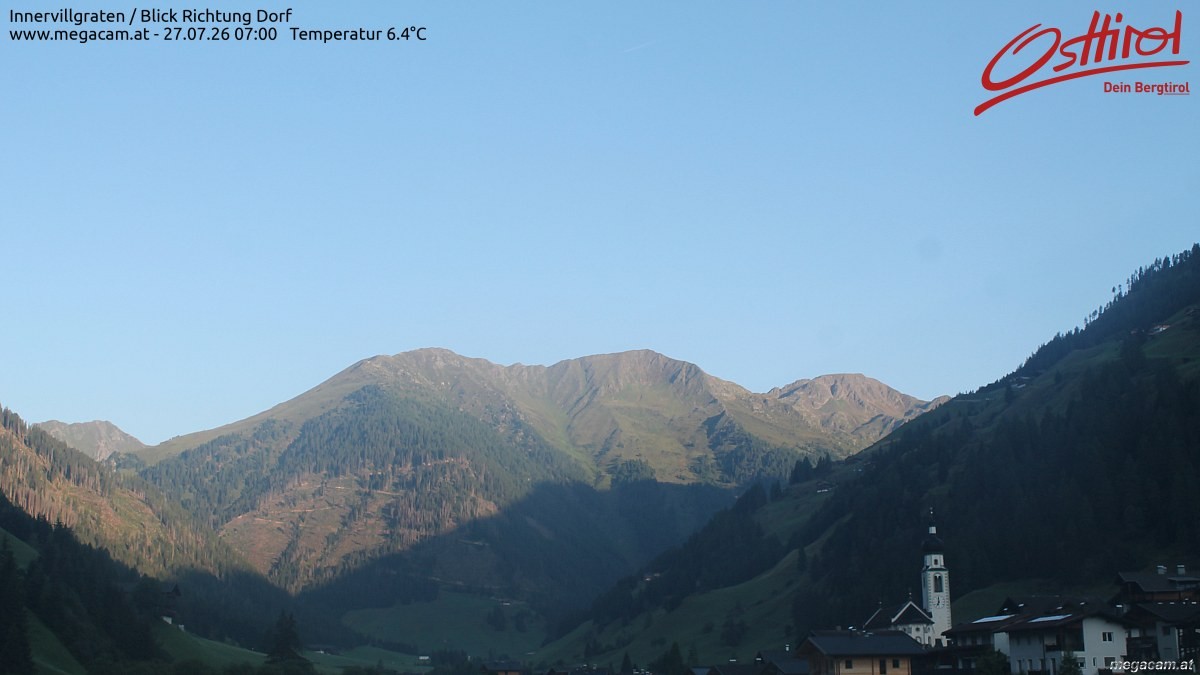 Archiv Foto Webcam Blick Richtung Innervillgraten
