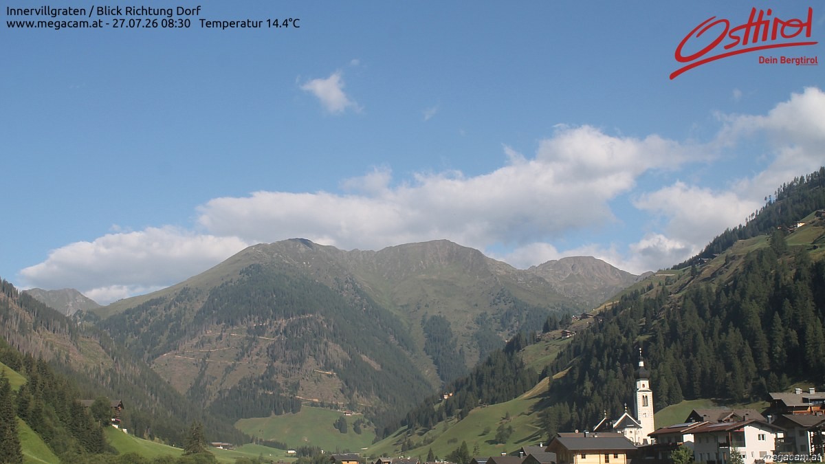 Archiv Foto Webcam Blick Richtung Innervillgraten