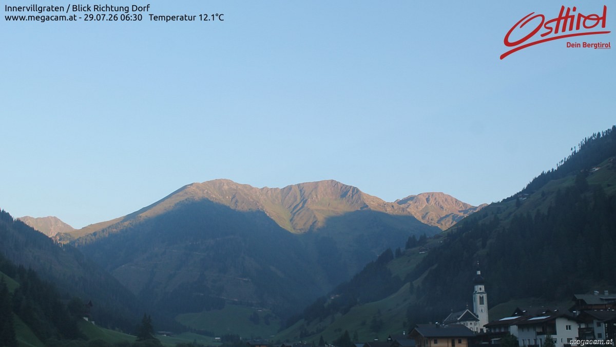 Archiv Foto Webcam Blick Richtung Innervillgraten