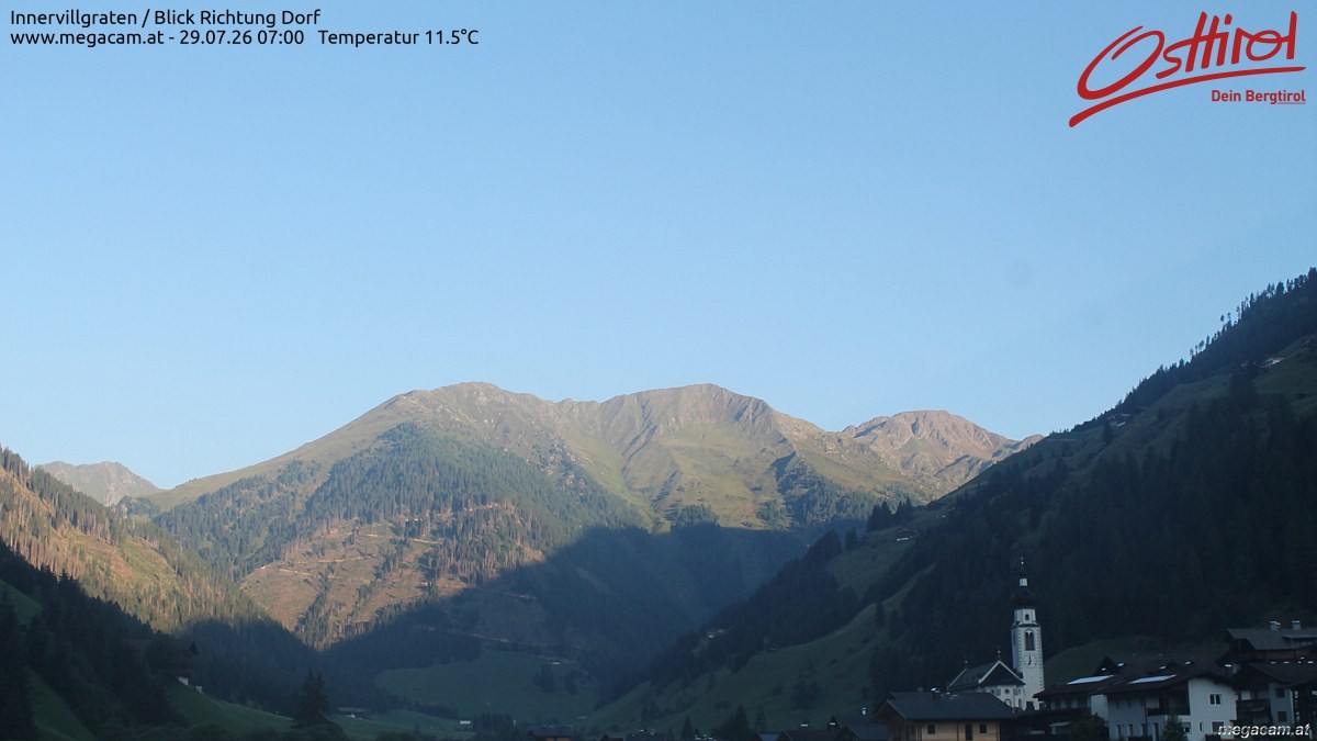 Archiv Foto Webcam Blick Richtung Innervillgraten