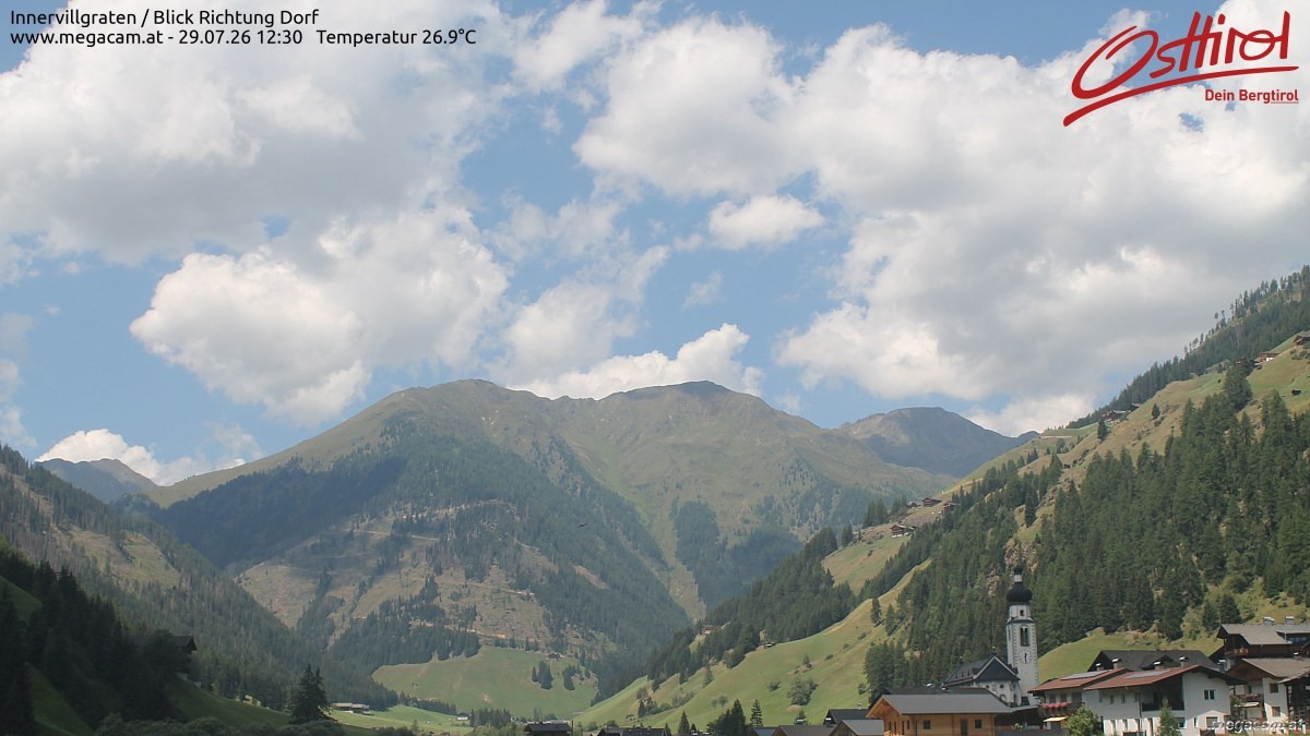 Archiv Foto Webcam Blick Richtung Innervillgraten