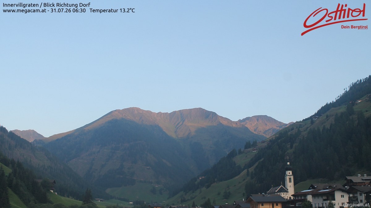 Archiv Foto Webcam Blick Richtung Innervillgraten