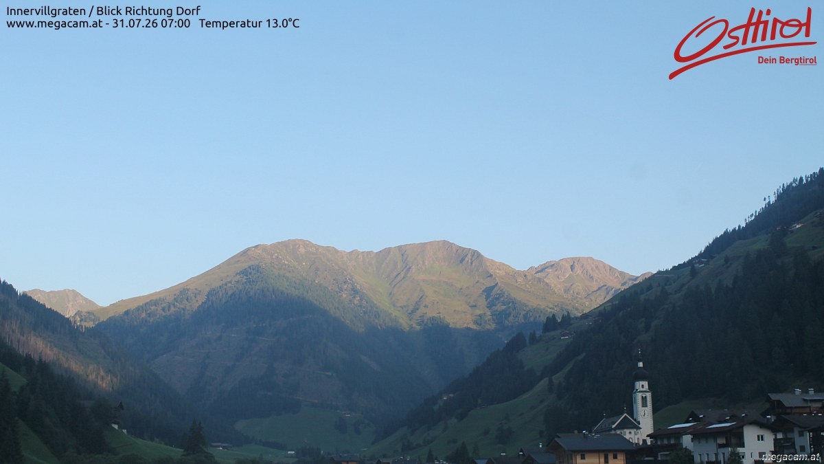 Archiv Foto Webcam Blick Richtung Innervillgraten