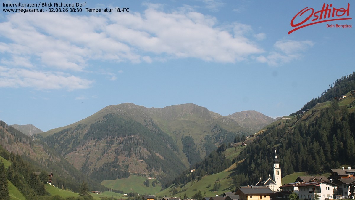 Archiv Foto Webcam Blick Richtung Innervillgraten