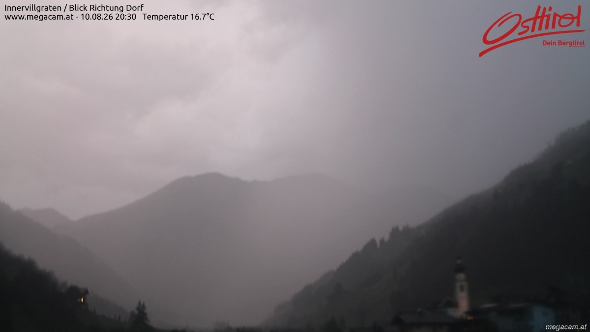 Archiv Foto Webcam Blick Richtung Innervillgraten