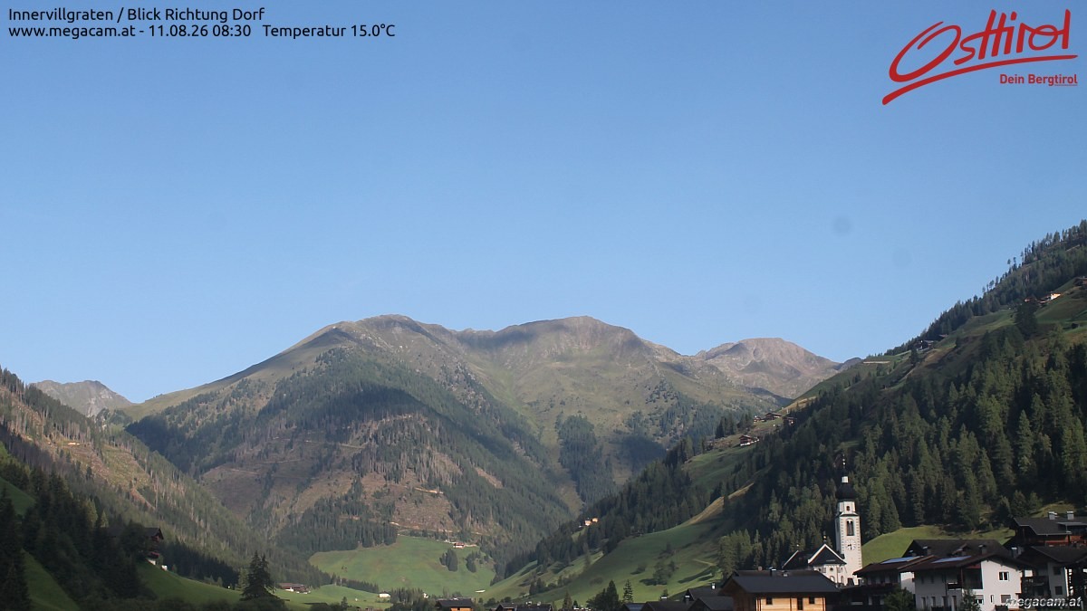 Archiv Foto Webcam Blick Richtung Innervillgraten