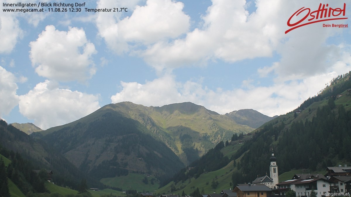 Archiv Foto Webcam Blick Richtung Innervillgraten
